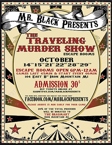 The Traveling Murder Show Escape Rooms poster